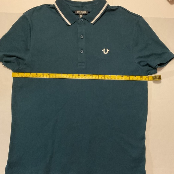 True Religion Men’s Polo Shirt Blue Short Sleeve. - Picture 4 of 9